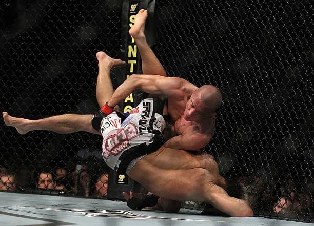 wrestling, takedowns, and setups of GSP