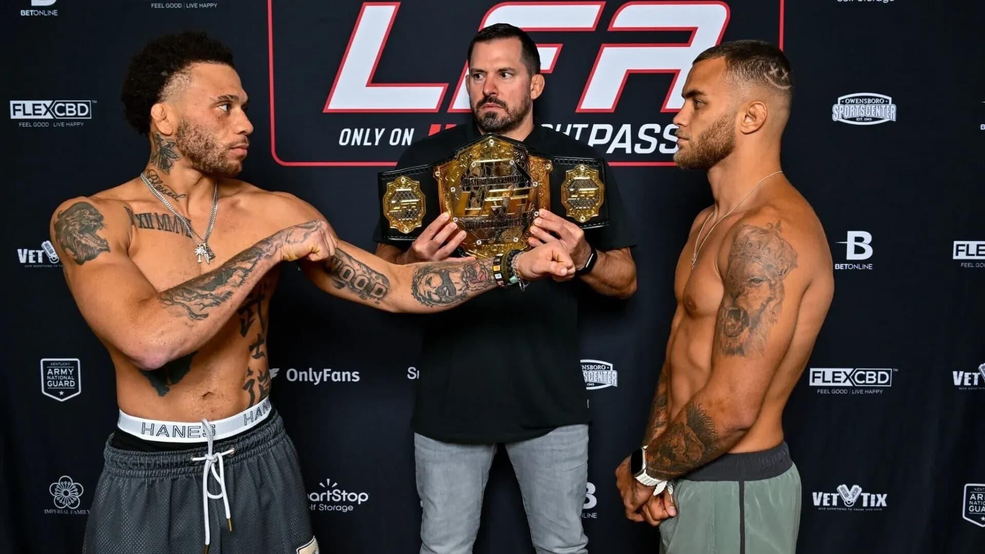 John Sweeney and Allan Begosso face off ahead of their bantamweight title fight at LFA 160