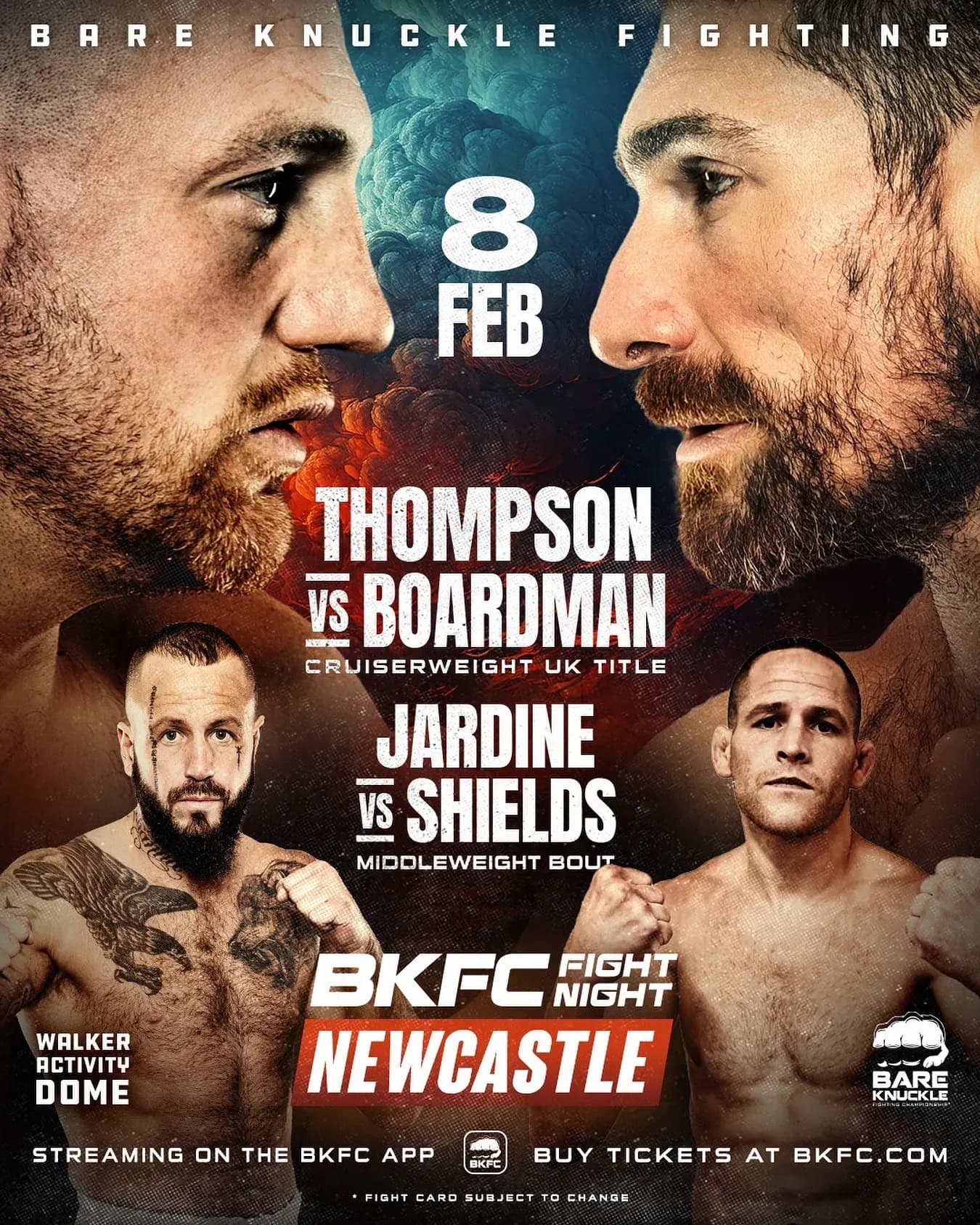 BKFC Newcastle happens Saturday night. We take a look at the main card.