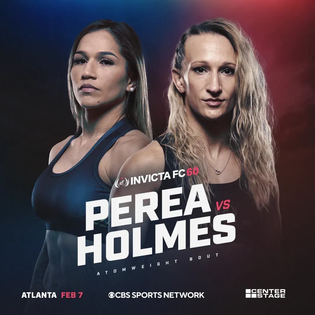 Perea vs. Holmes is among Invicta FC 60's prelims on Friday night.