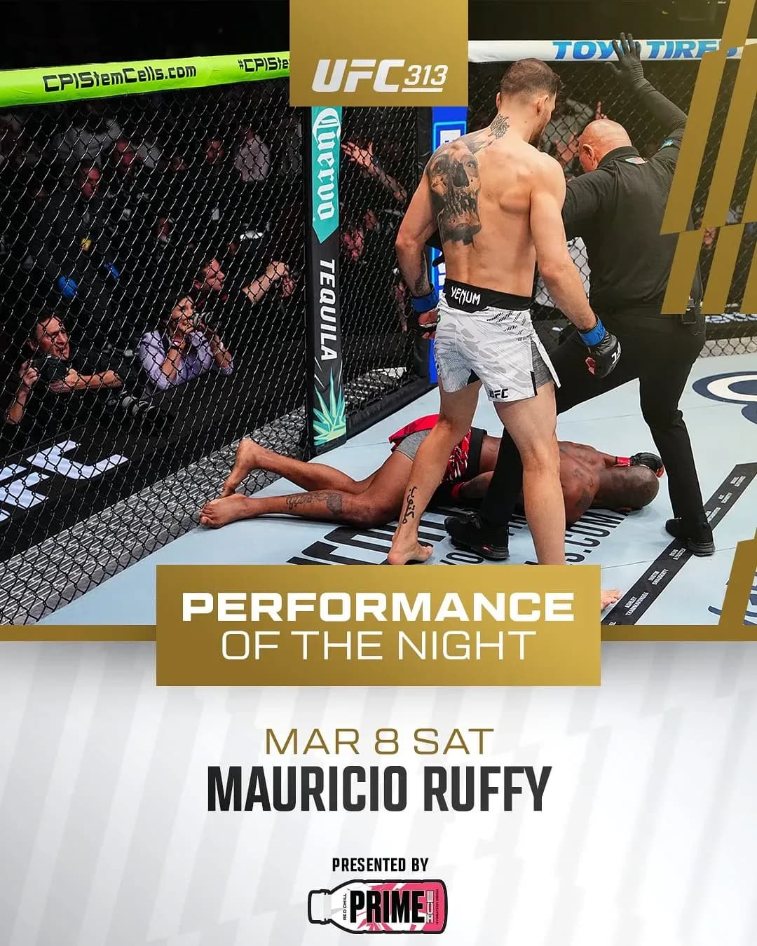 Jon Anik was wowed by the amazing knockout by Mauricio Ruffy last week at UFC 313.