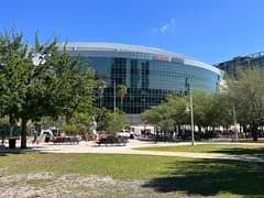 Amalie Arena serves as the setting for UFC Tampa this evening.