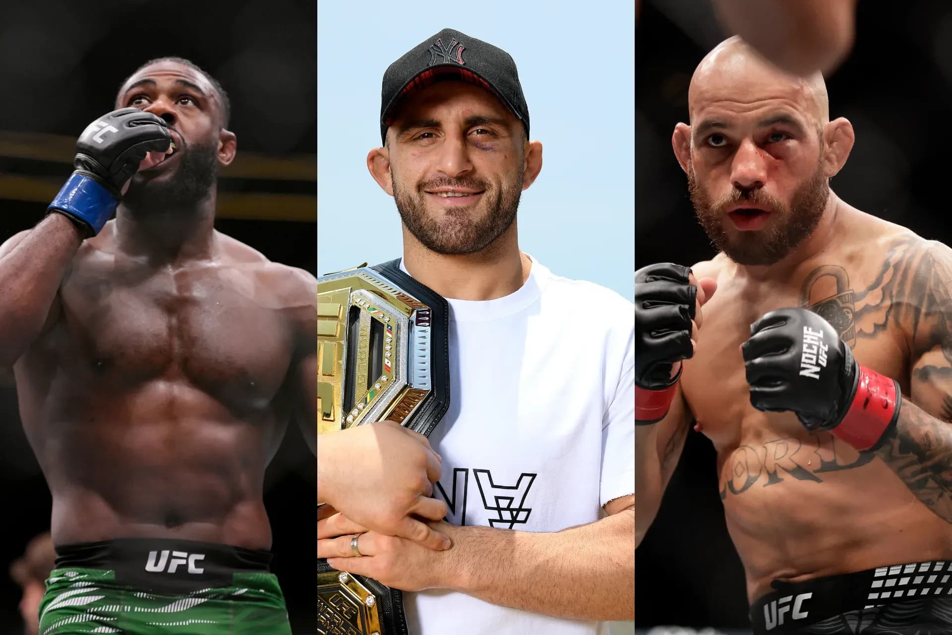 Aljamain Sterling, Alexander Volkanovski and Jean Silva