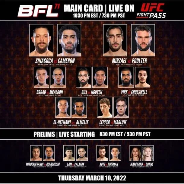 BFL 71 Results