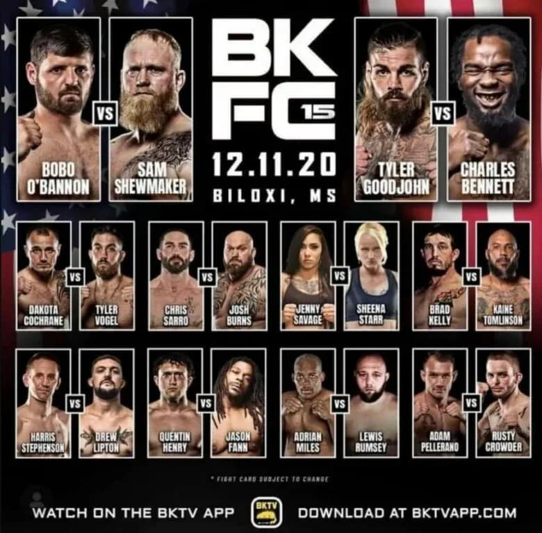 Bare Knuckle FC 15 Results