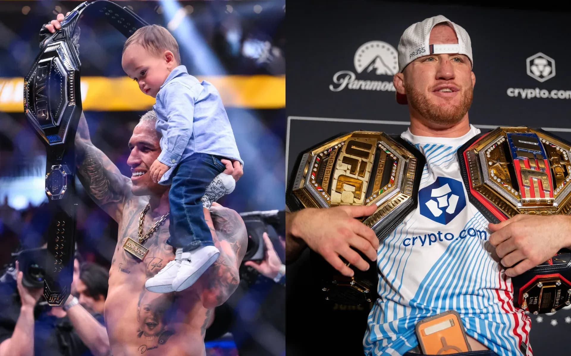 Charles Oliveira and Justin Gaethje
