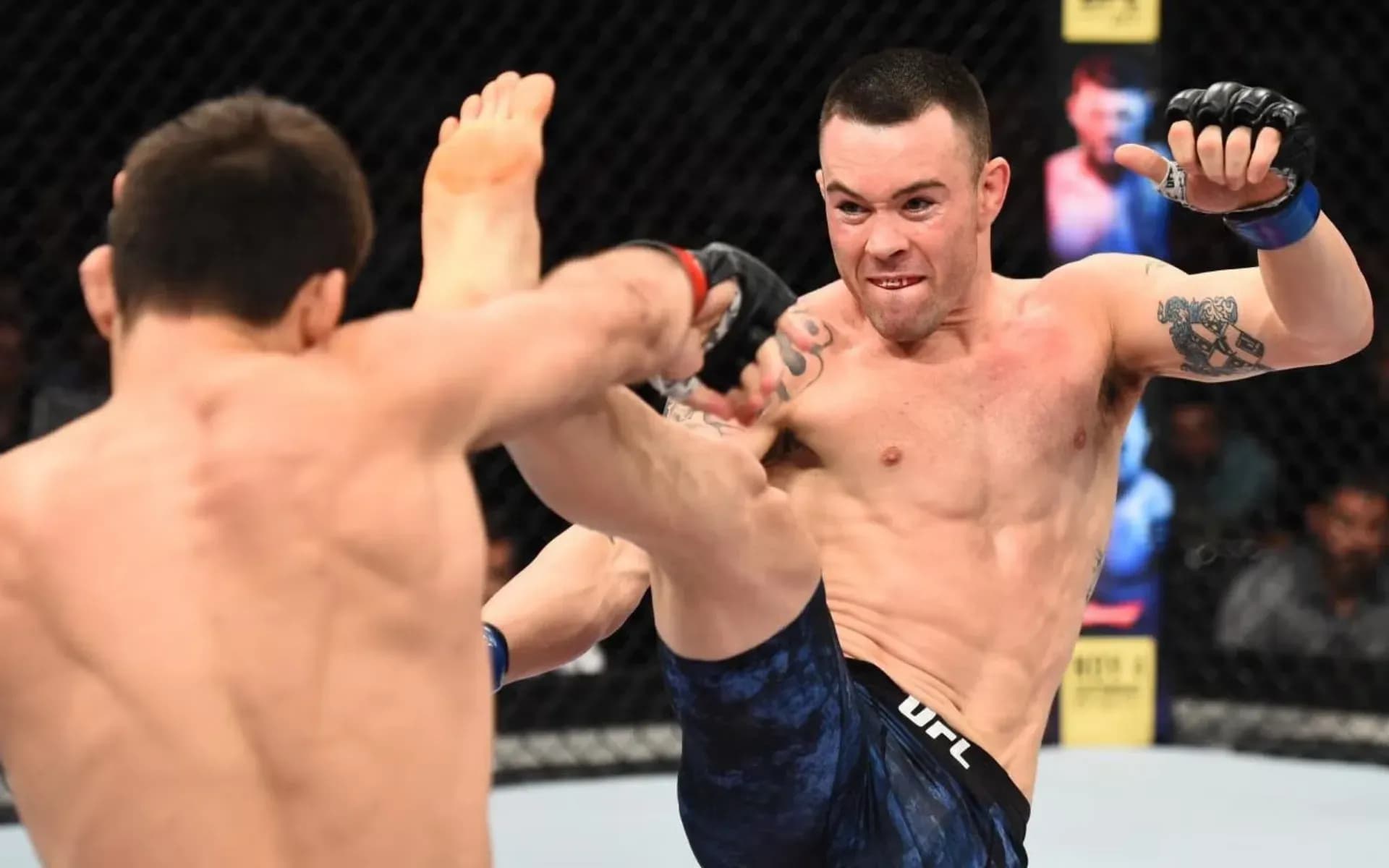Colby Covington (right) extensively competed in MMA from 2012 to his latest fight in 2024, exiting the UFC earlier this year. 