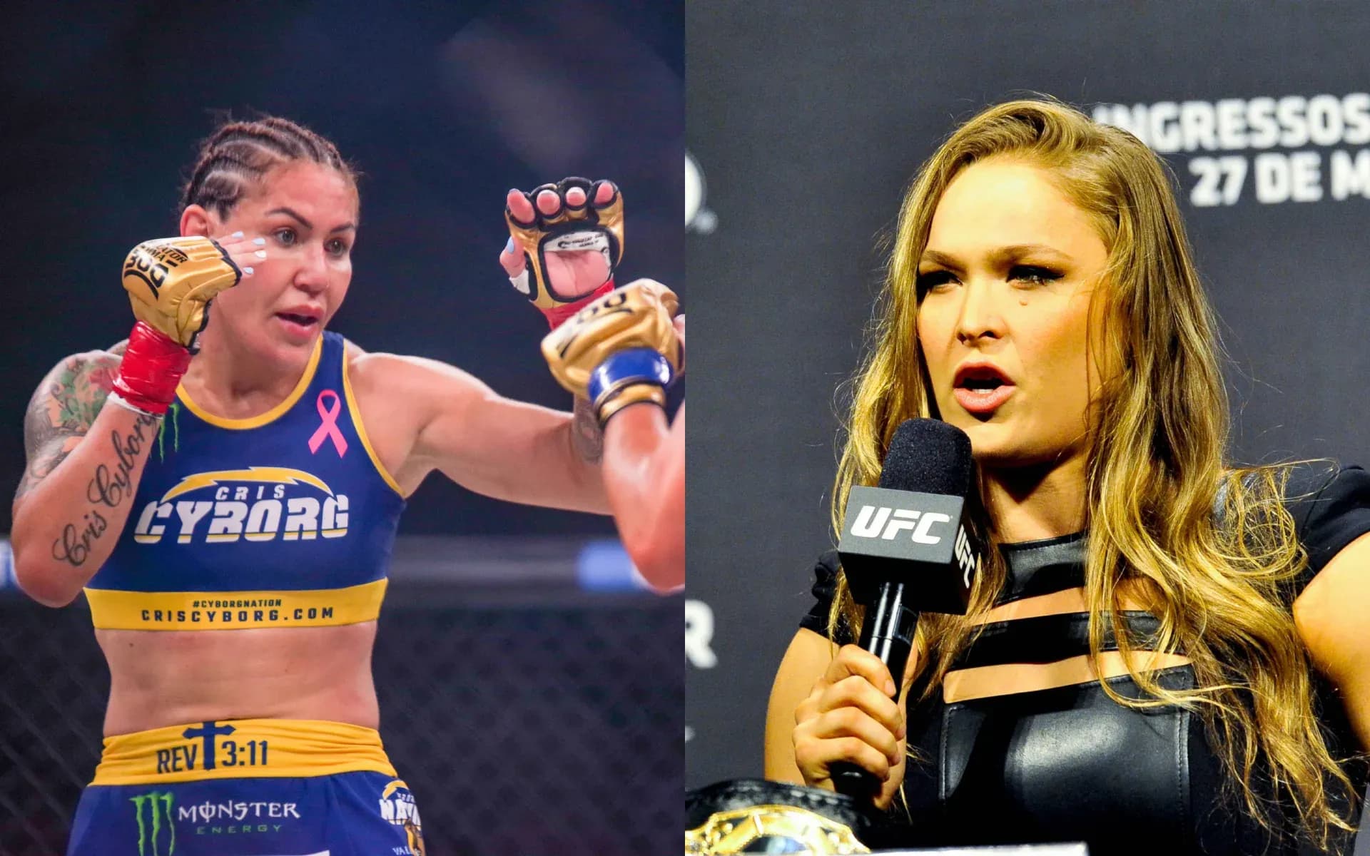 Cris Cyborg and Ronda Rousey