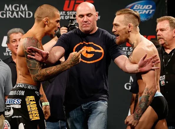 Dustin Poirier and Conor McGregor