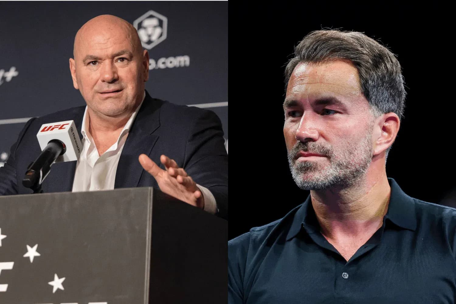 Dana White (left) Eddie Hearn (right)