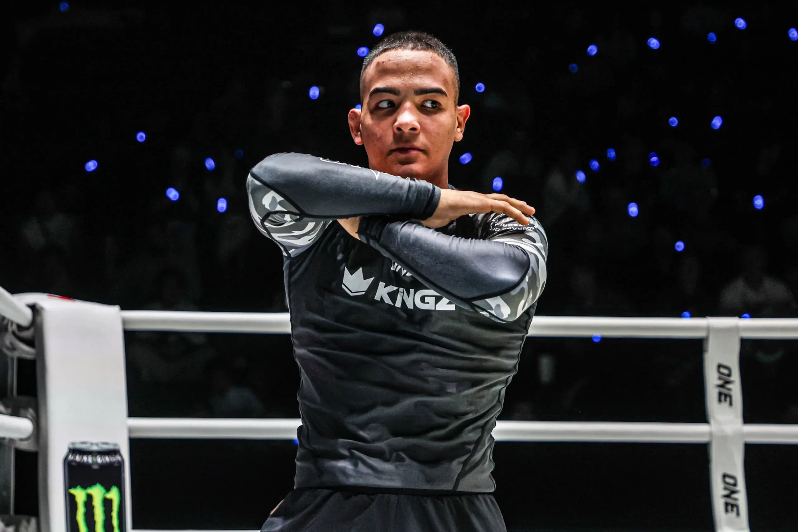 Diogo Reis poses following his first victory in ONE Championship