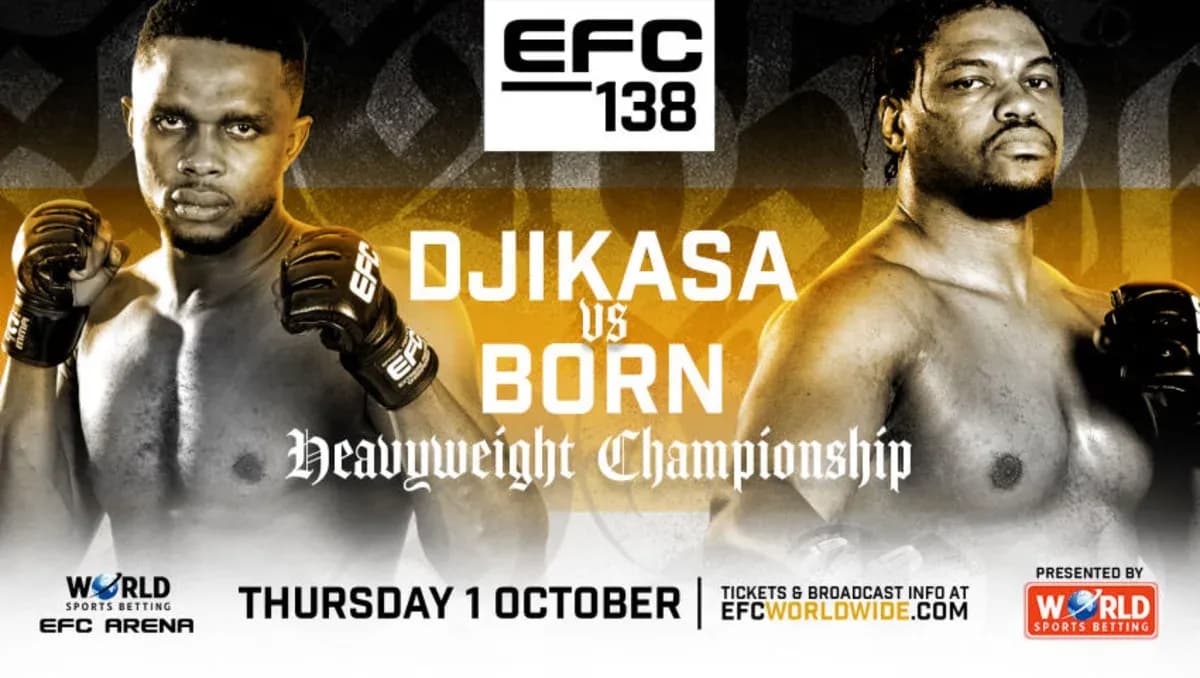 EFC 138 poster with Matunga Djikasa and Terrence Born