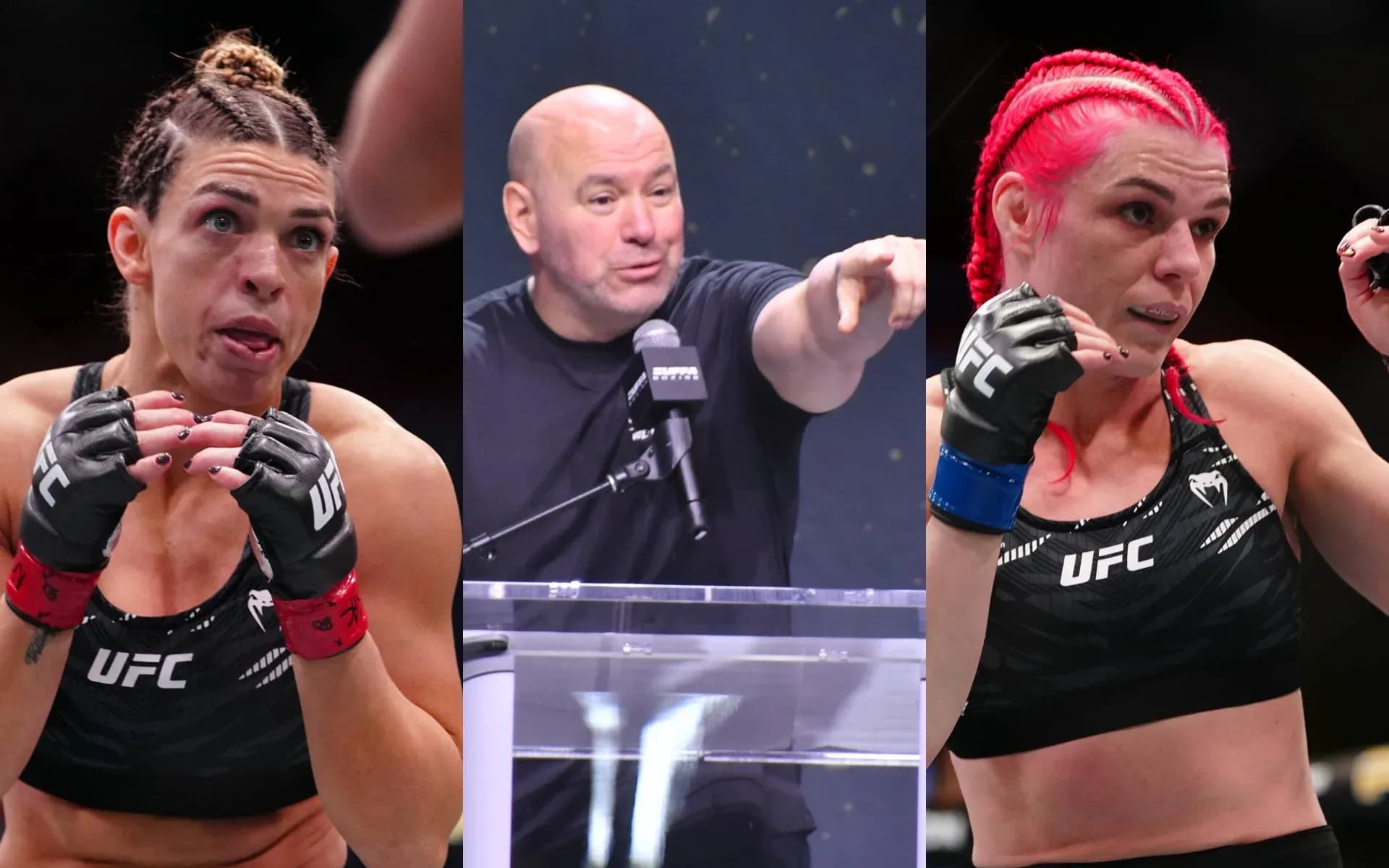 Mackenzie Dern, Dana White and Gillian Robertson