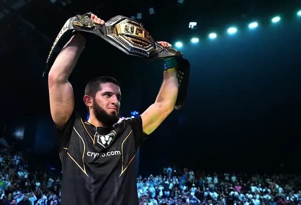 Islam Makhachev at UFC venue Etihad Arena in Abu Dhabi