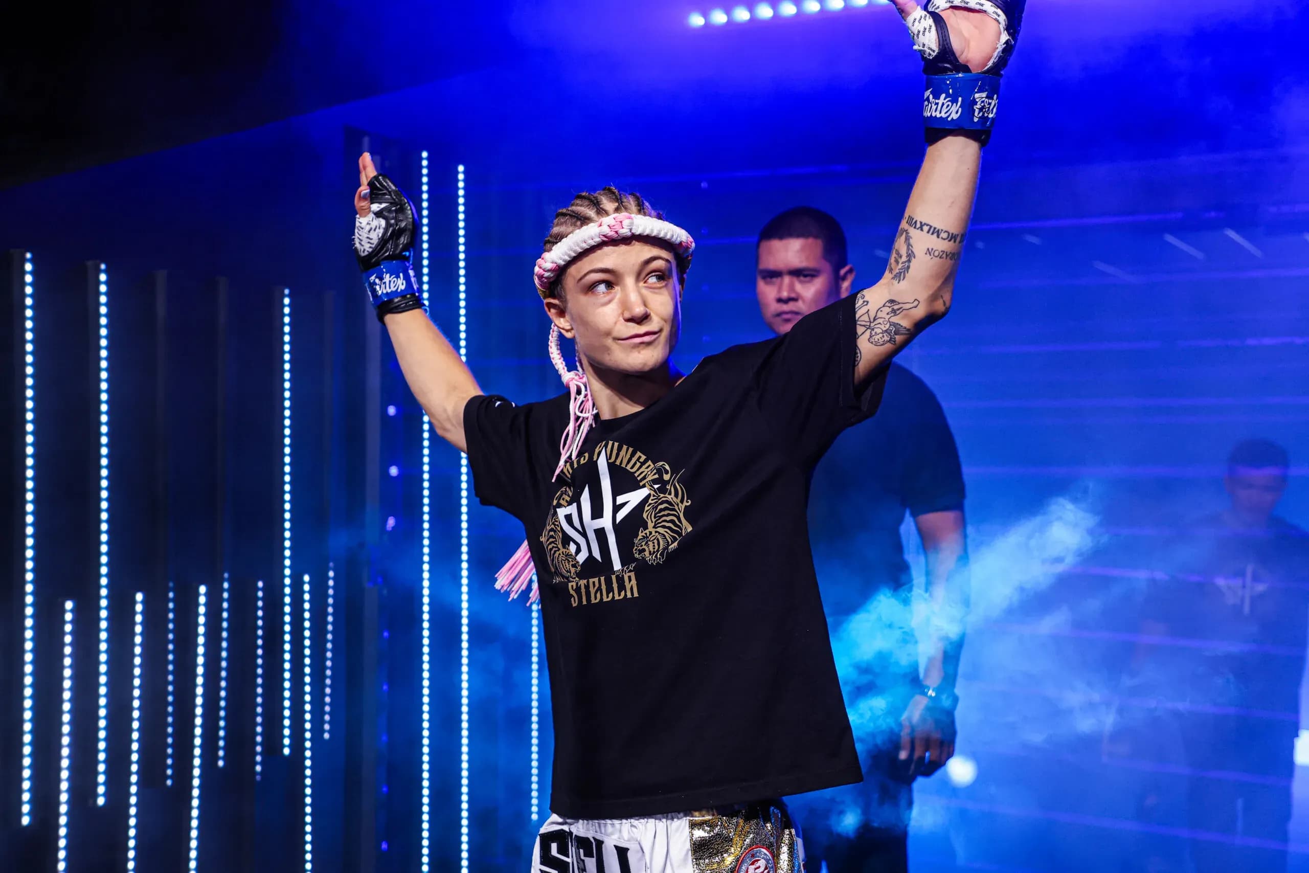 Stella Hemetsberger walks to the ring in search of double gold at ONE Fight Night 40