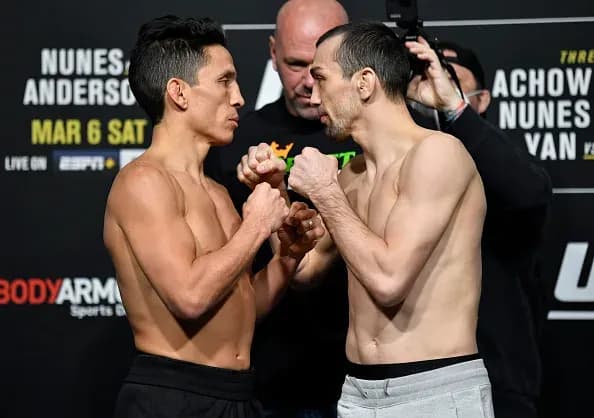 UFC 259 weigh-in staredowns