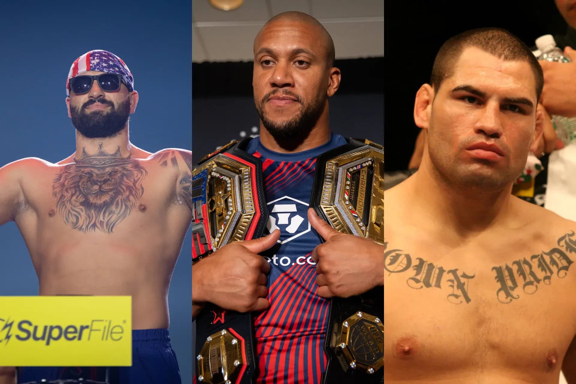 Josh Hokit, Ciryl Gane and Cain Velasquez