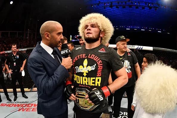 Khabib Nurmagomedov post-fight