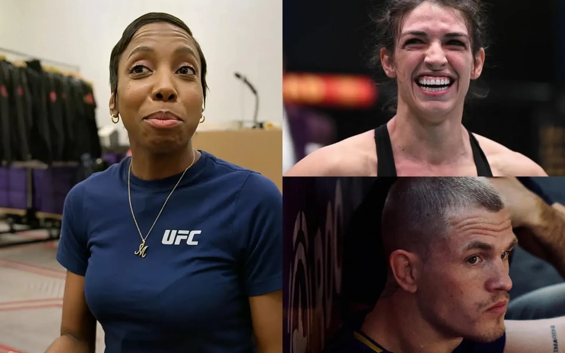 Mackenzie Dern and Ian Machado Garry met with the UFC's Marshanay Douglas 