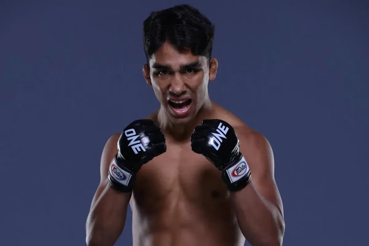 Brazilian MMA fighter Marcos Aurelio poses for a photo shoot ahead of ONE Fight Night 39