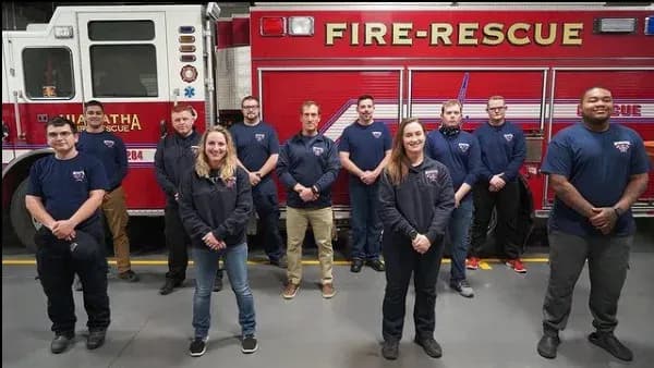 Mike Rhodes becomes firefighter