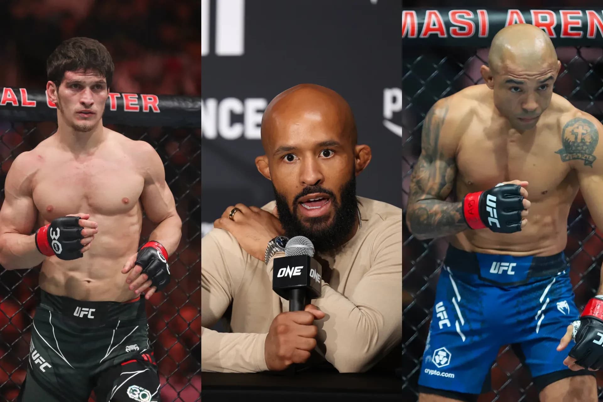 Movsar Evloev, Demetrious Johnson and Jose Aldo