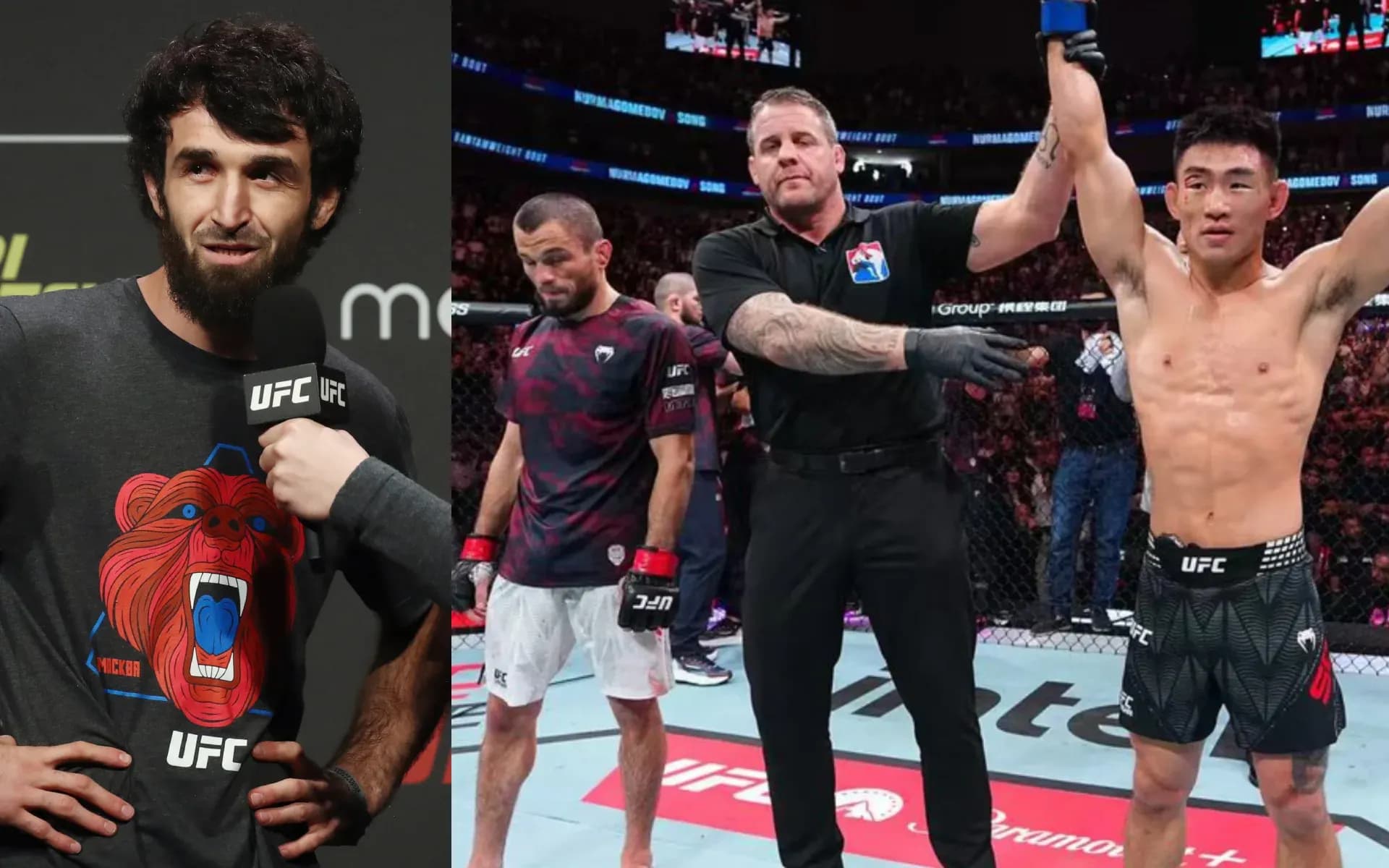 Zabit Magomedsharipov, Song Yadong, and Umar Nurmagomedov 