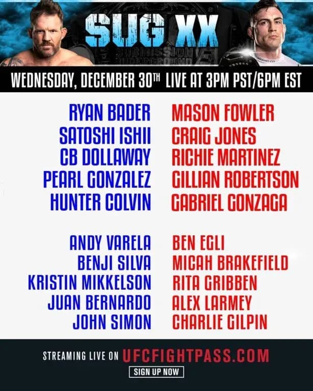 Submission Underground 20 Full Card