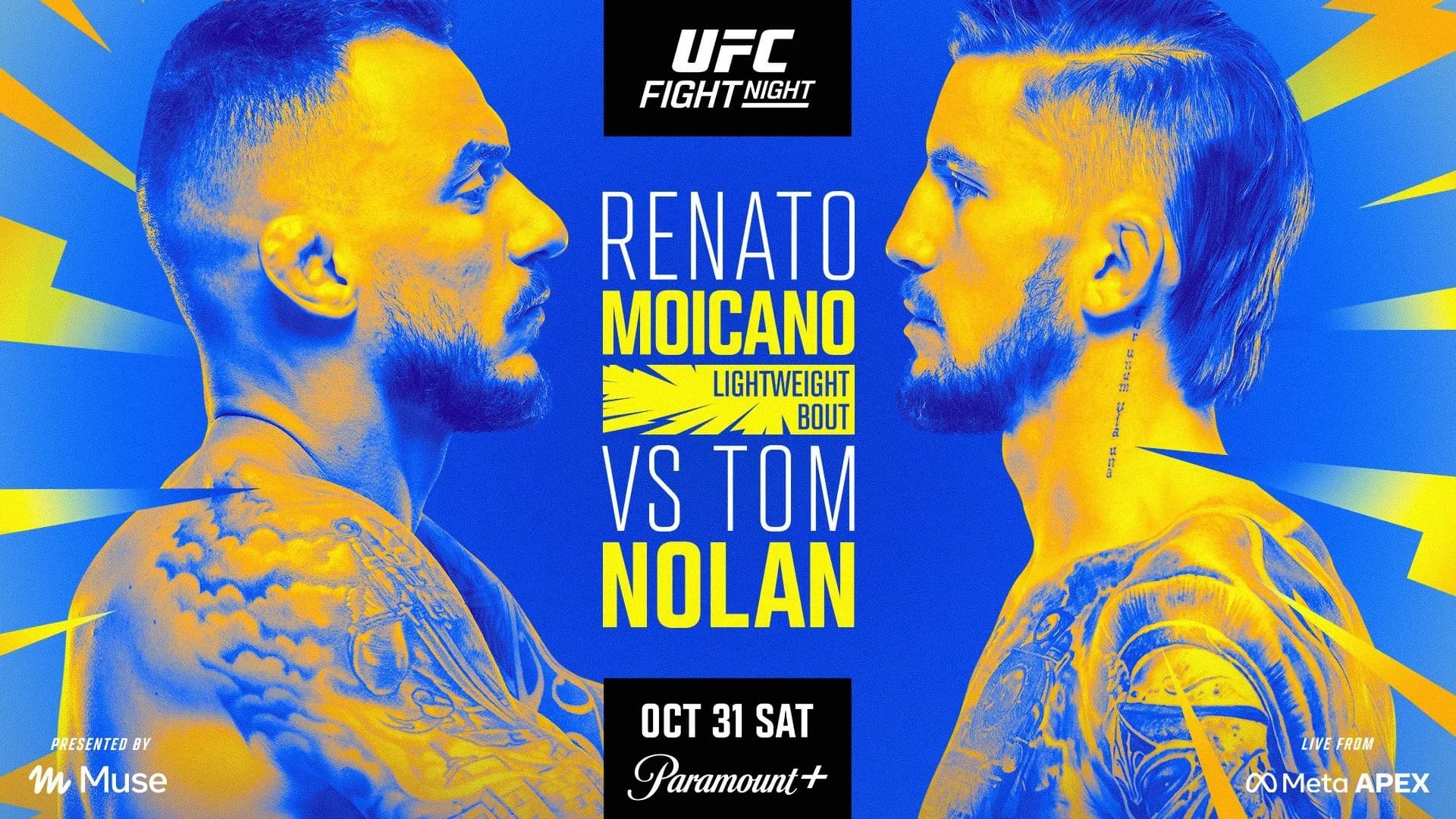 UFC FN Moicano vs Nolan poster