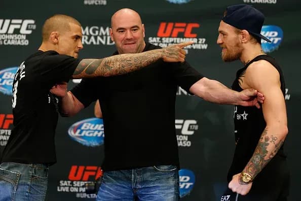 Conor McGregor and Dustin Poirier face off at UFC 178