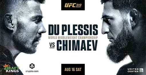 The UFC 319 main event features a middleweight title clash