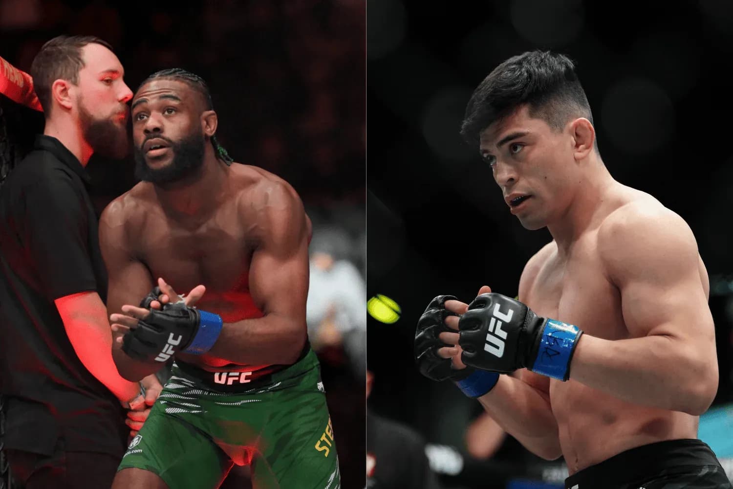 Aljamain Sterling (left) and Kevin Vallejos (right)