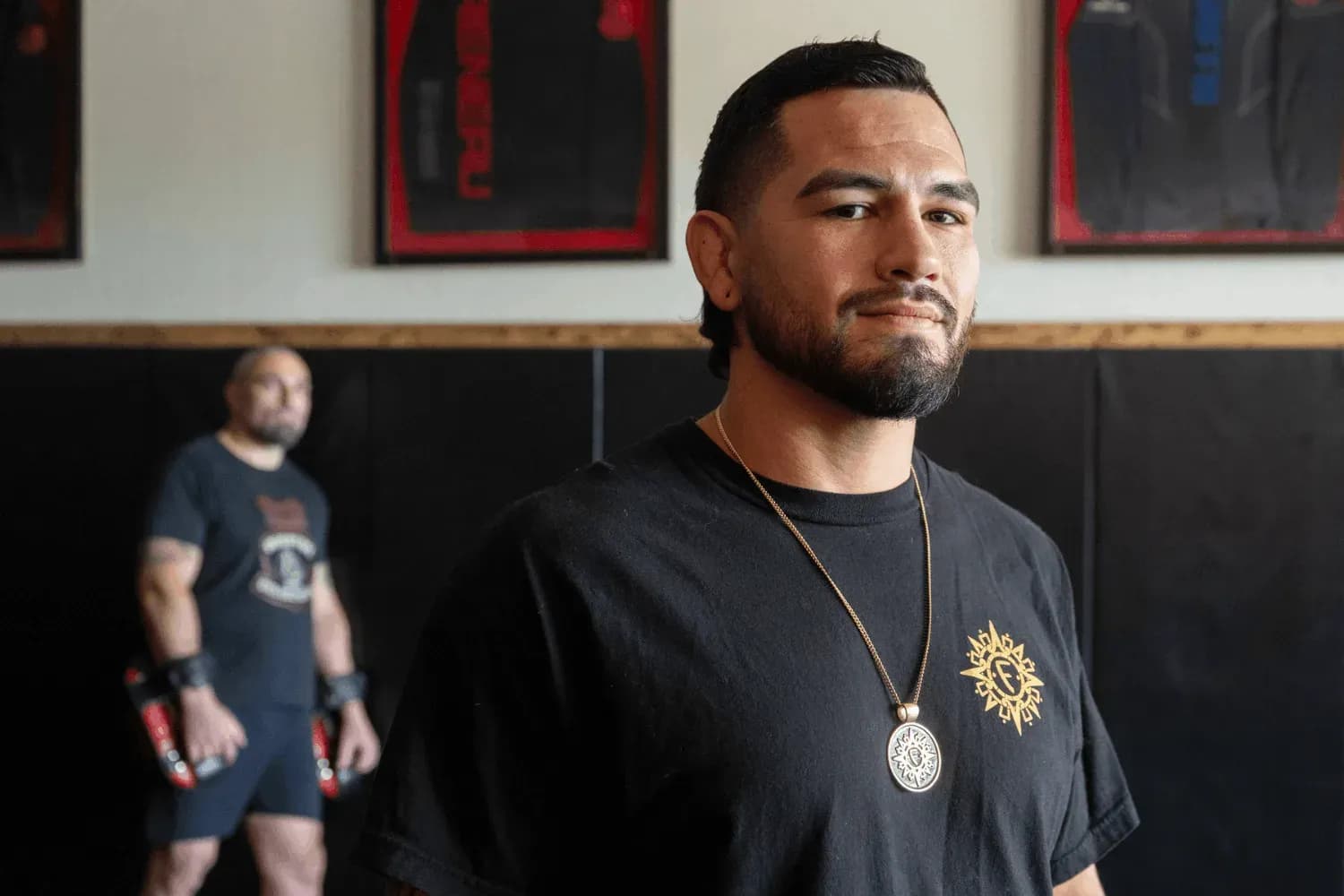 UFC middleweight mixed martial artist Anthony Fluffy Hernandez trains with coach Thomas Fallon