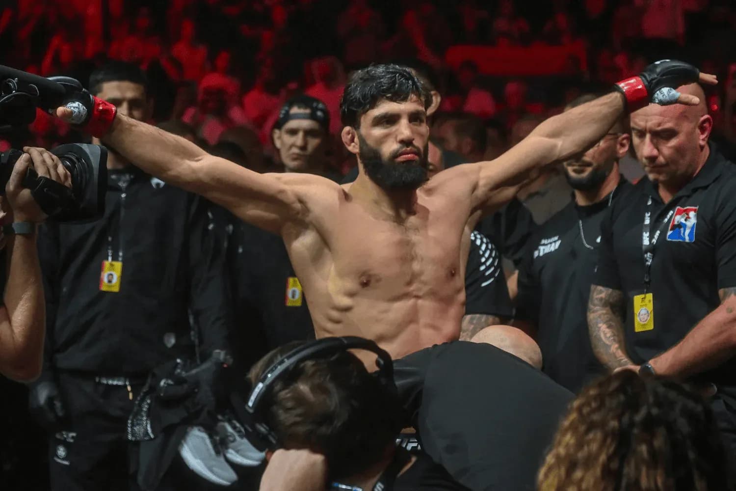UFC Fight Night in Doha : Dan Hooker v Arman Tsarukyan Arman Tsarukyan of Georgia prepares to face Dan Hooker of New Zealand