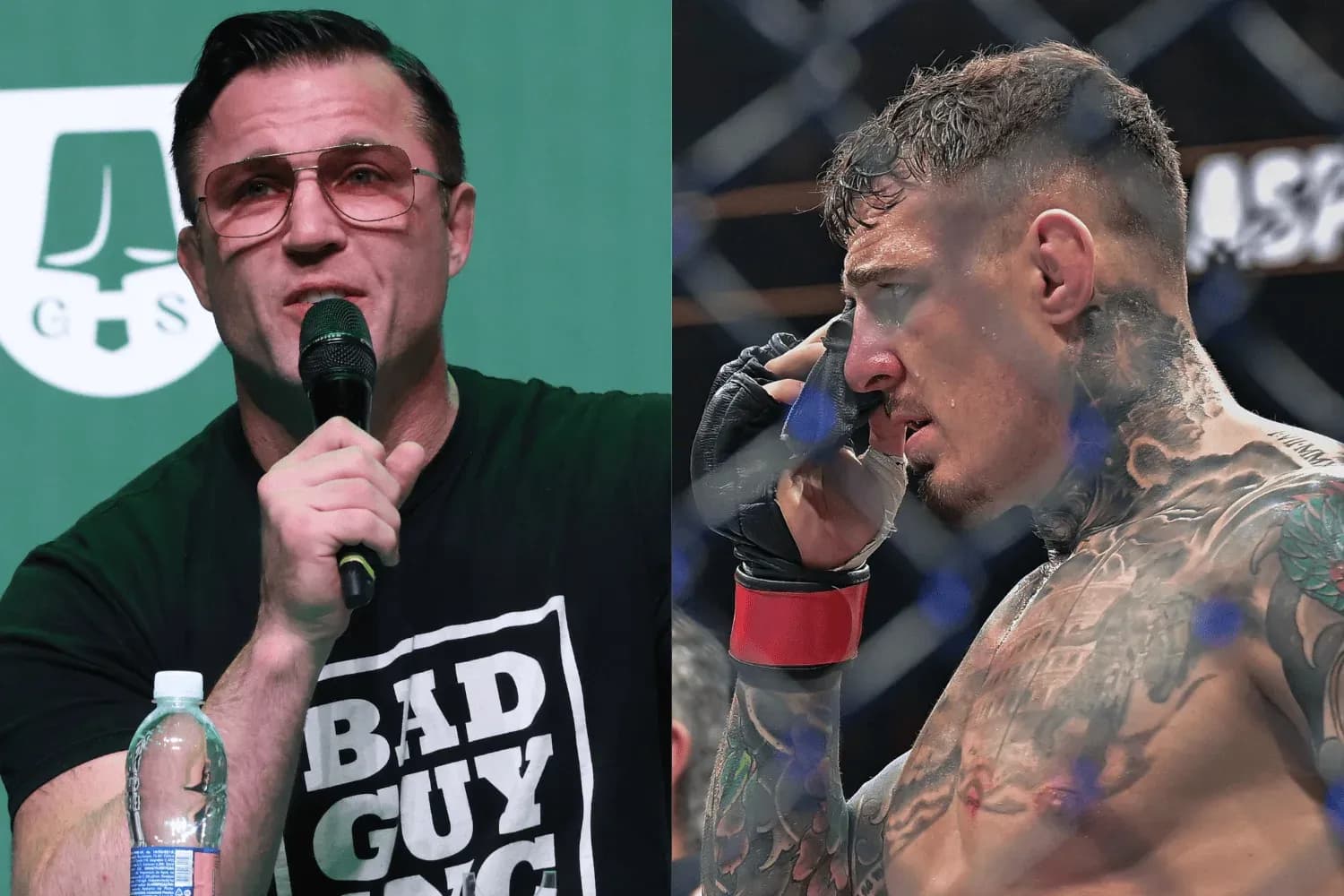 Chael Sonnen (left) and Tom Aspinall (right)