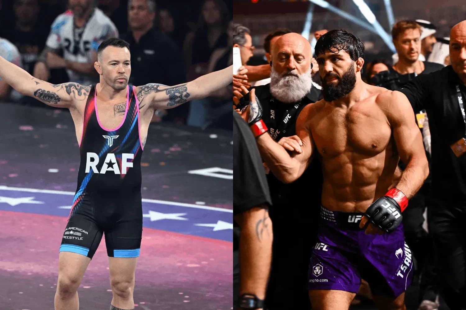 Colby Covington (left) and Arman Tsarukyan (right)