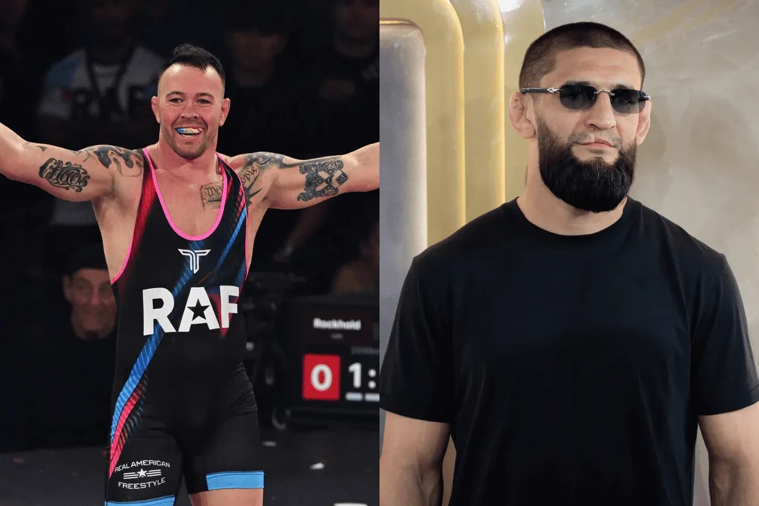 Colby Covington (left) and Khamzat Chimaev (right)
