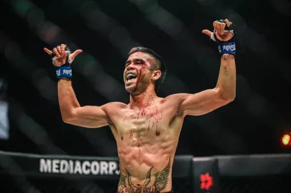 Danial Williams celebrates victory