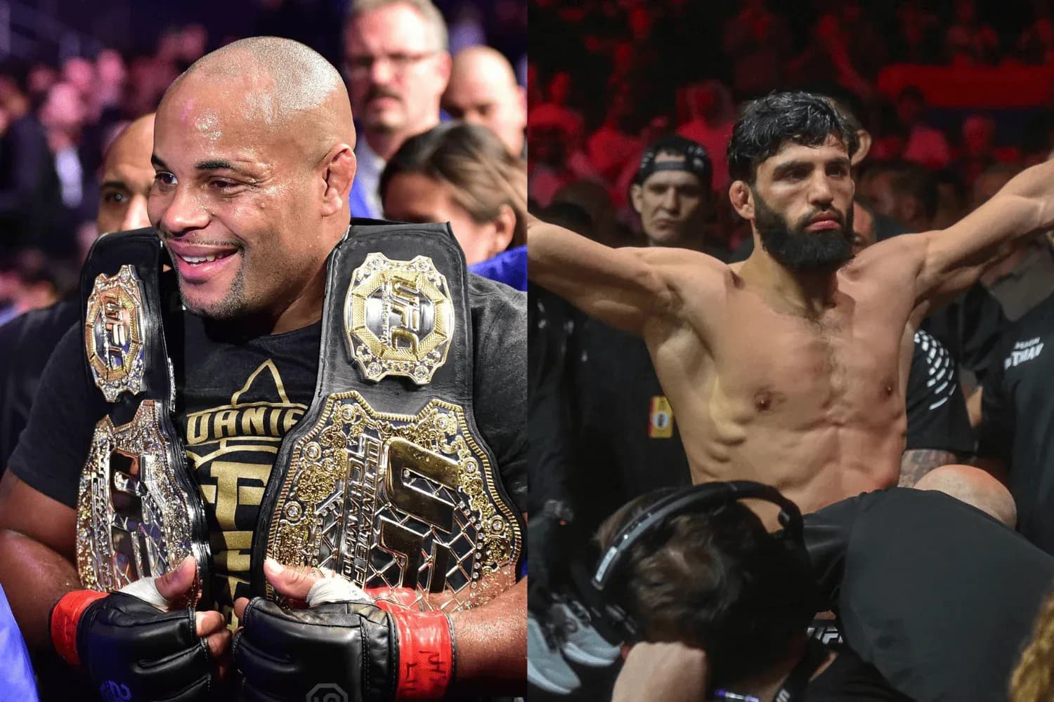 Daniel Cormier (left) and Arman Tsarukyan (right)