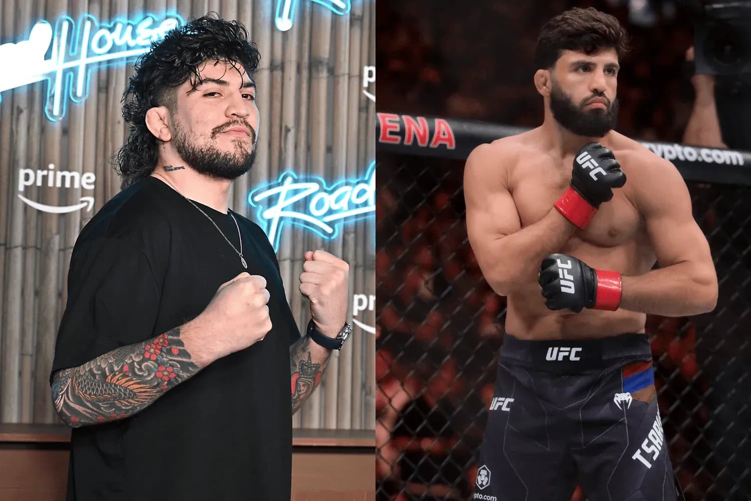 Dillon Danis (left) and Arman Tsarukyan (right)