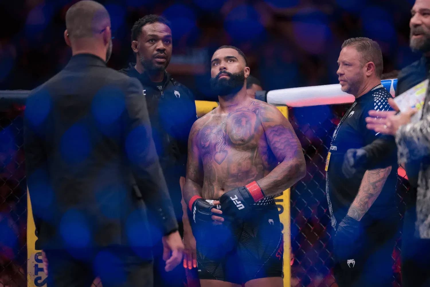 SEAN SHARAF defeated GABLE STEVESON by KO (left hand) at 0:12 of Round 1 during UFC 331