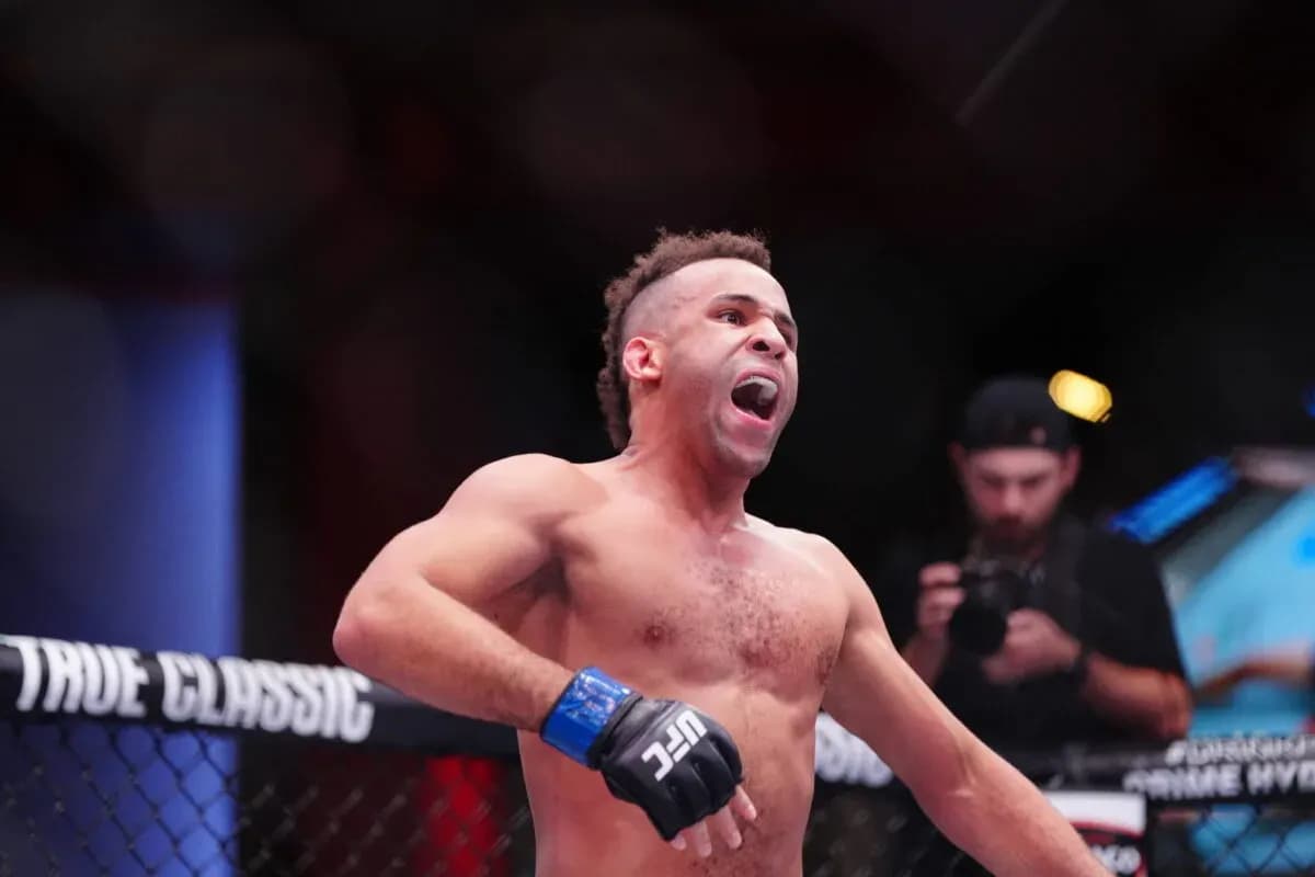 Jordan Leavitt, victorious in UFC Vegas 107 Saturday night.