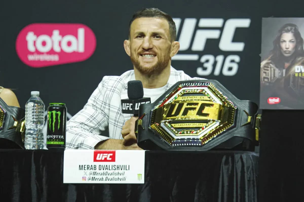 Merab Dvalishvili, fighting tonight in UFC 316.