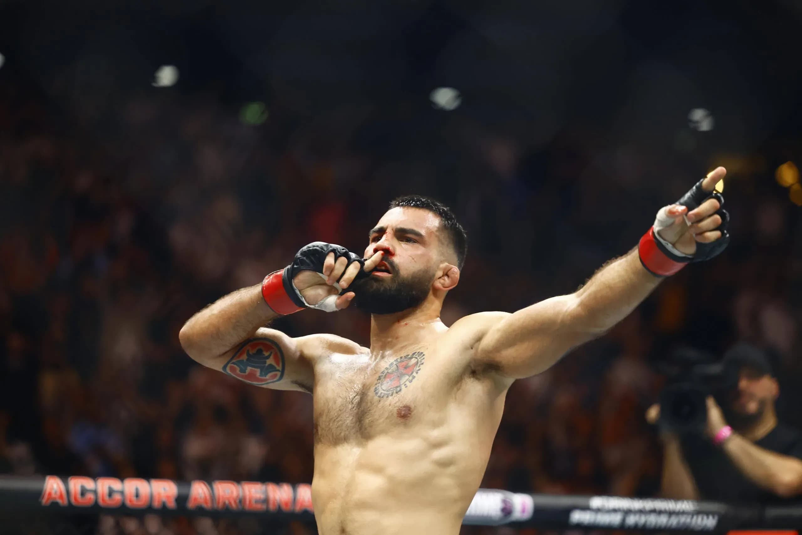 Benoit Saint-Denis, victorious in UFC Paris Saturday at Alcor Arena