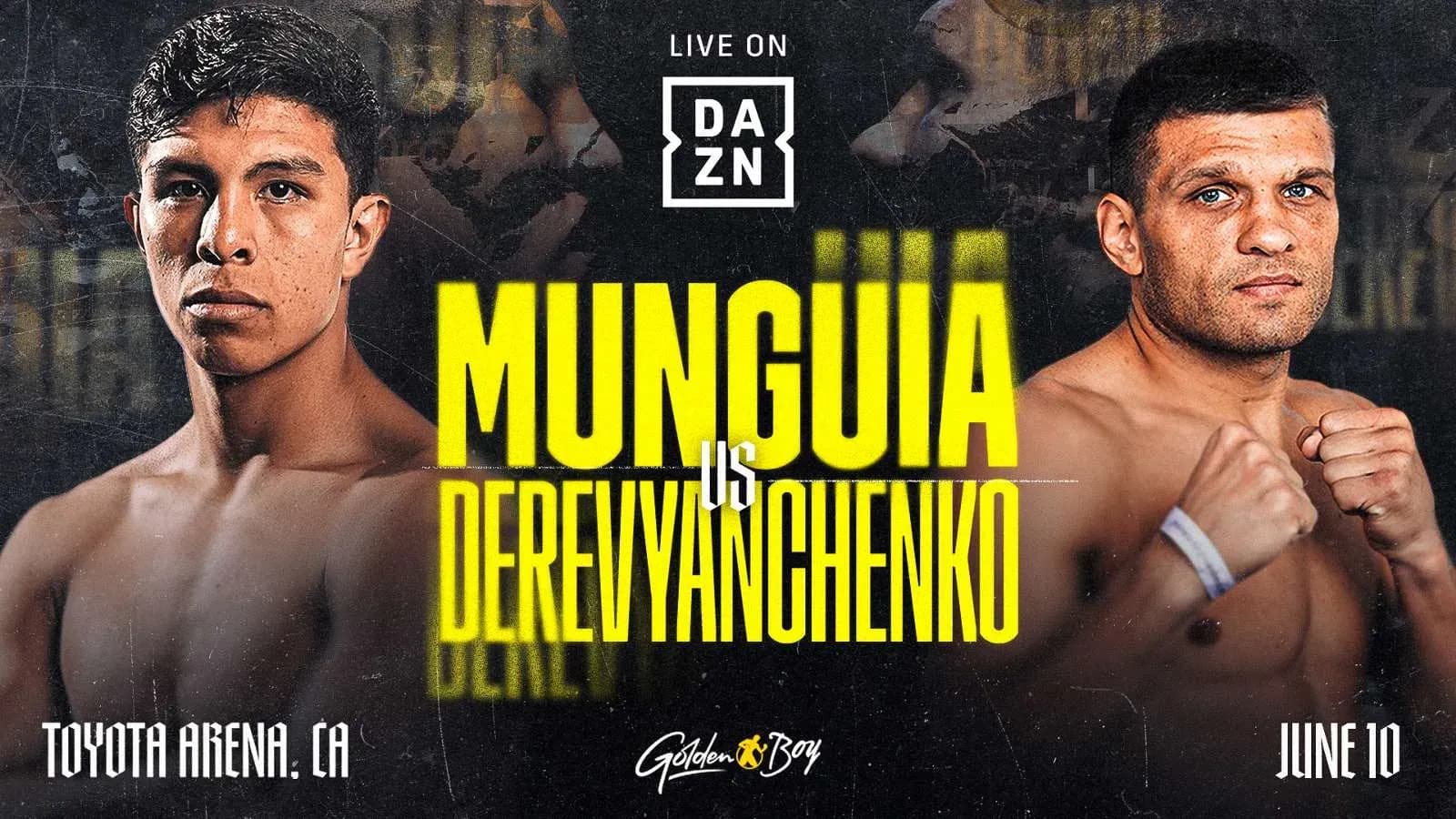 Jaime Munguia vs. Sergiy Derevyanchenko fight poster