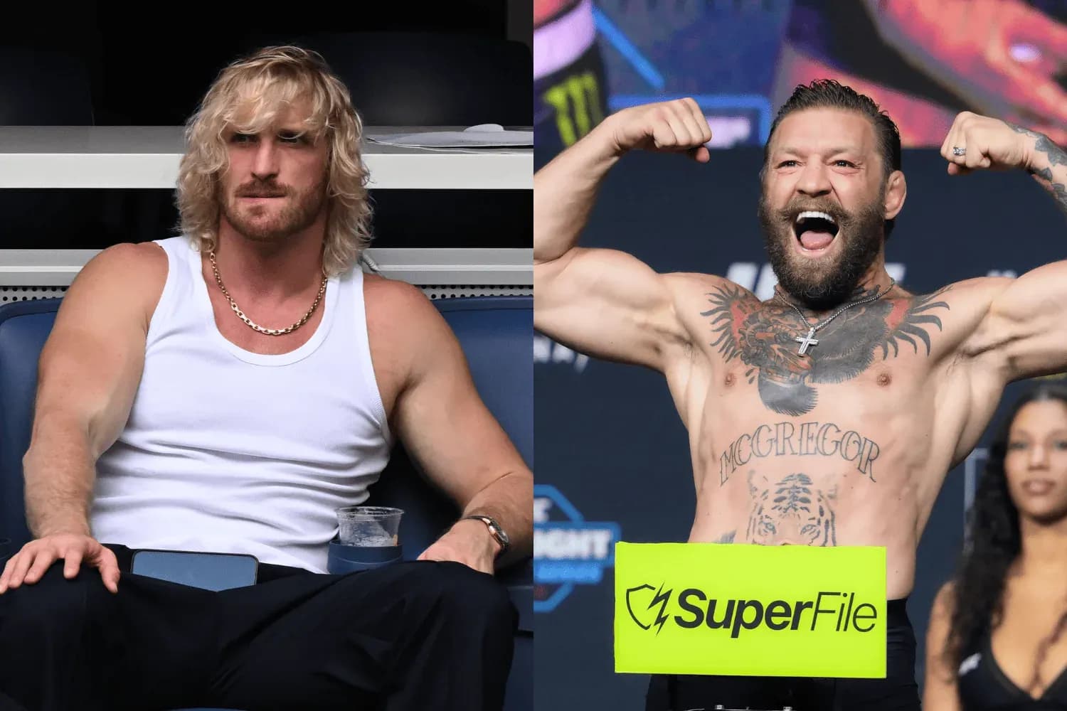 Logan Paul (left) and Conor McGregor (right)