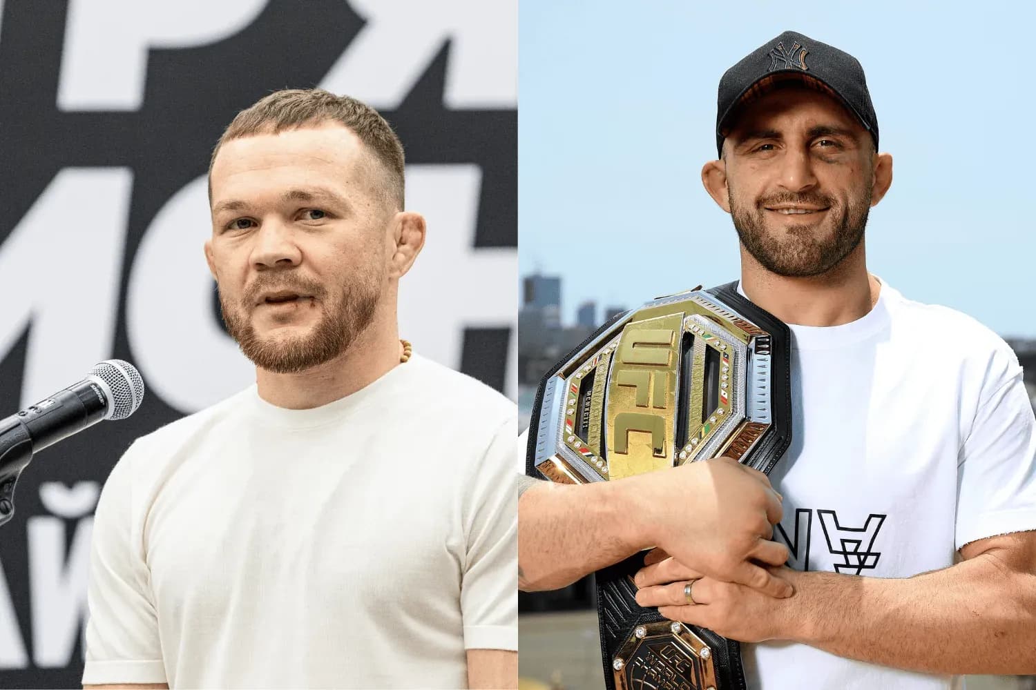 Petr Yan (left) and Alexander Volkanovski (right)