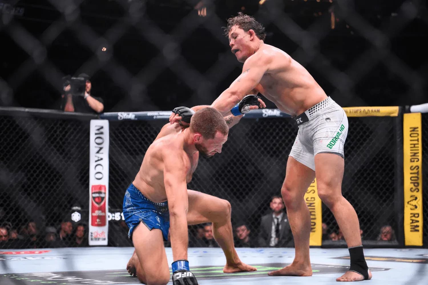 CAIO BORRALHO defeats REINIER DE RIDDER (21-4-0) of of Breda, Netherlands by unanimous decision (30-27, 30-27, 30-27) during UFC 326