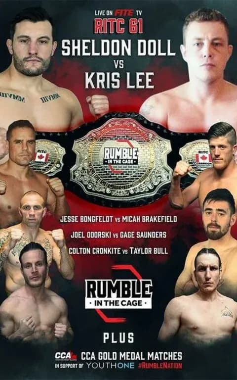 Rumble in the Cage 61 live poster.