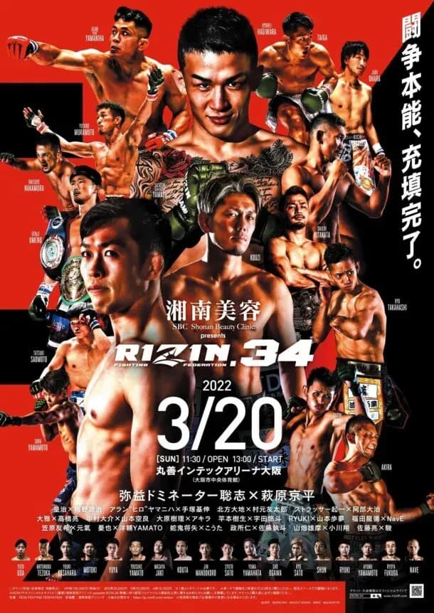 Rizin 34 Results